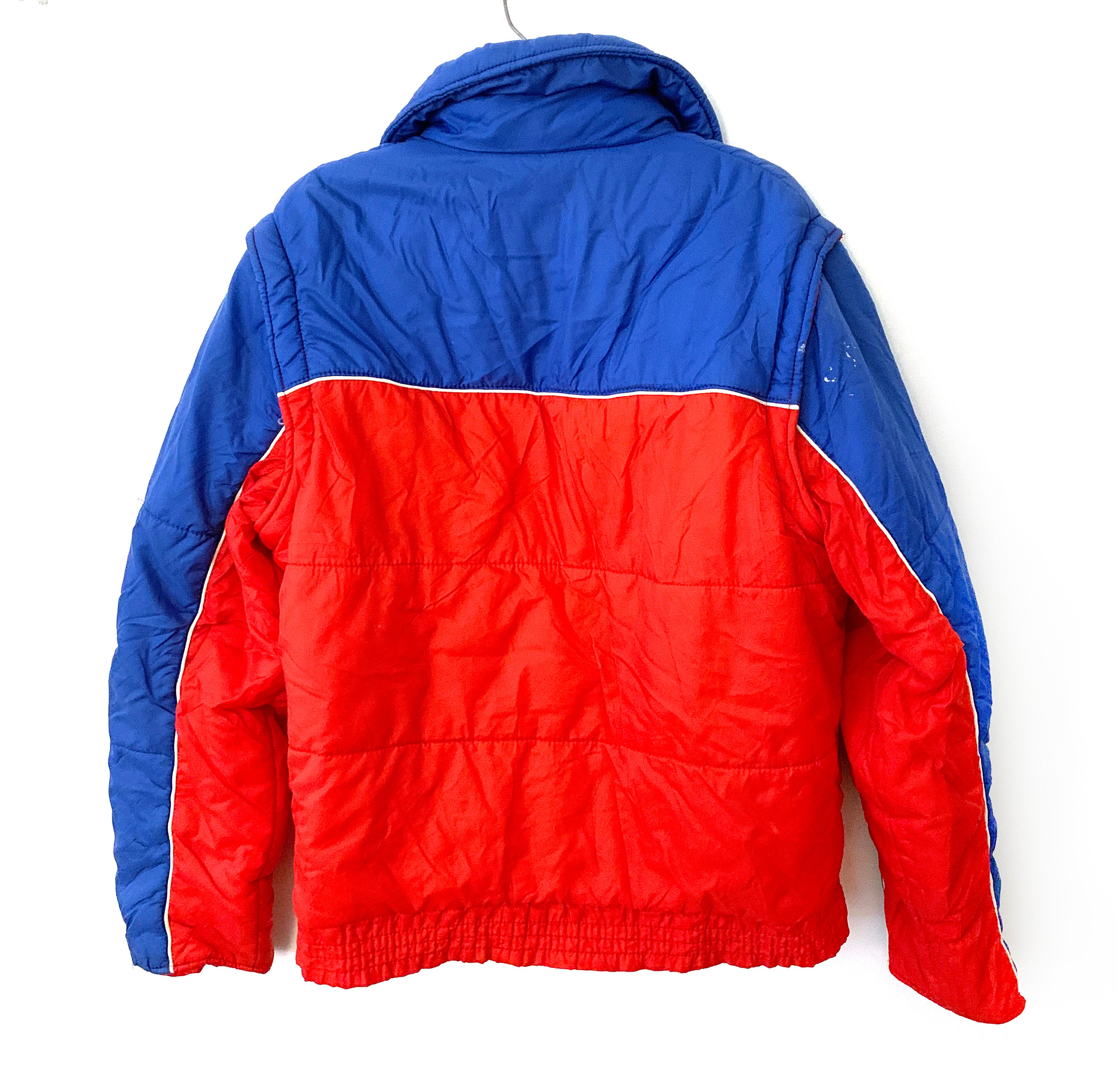 Vintage 80s Coat Ski OP Ocean Pacific Jacket Red Blue - Etsy