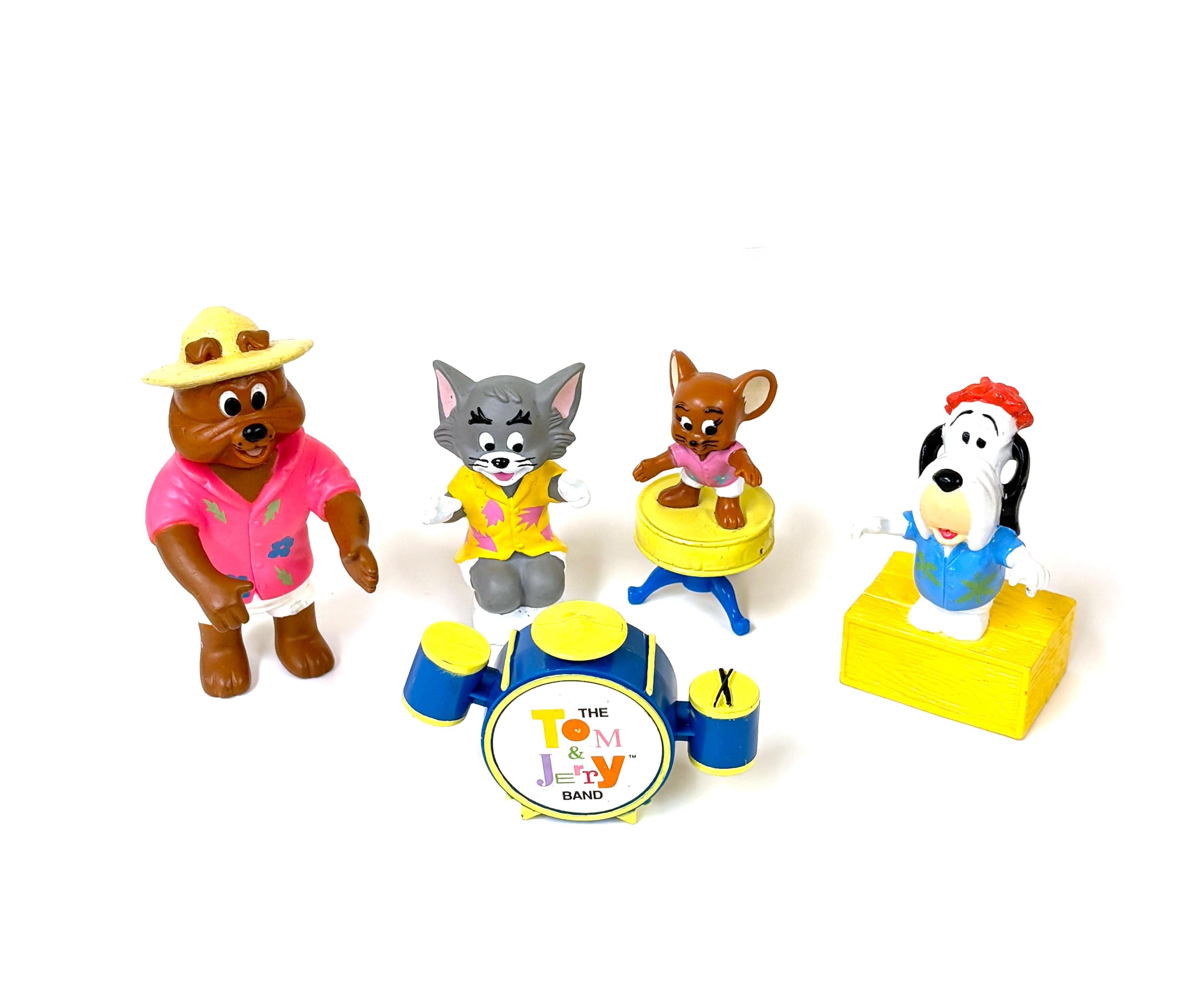 Vintage Tom and Jerry Band Pvc Toy Figures 1989 Lot Mcdonald's