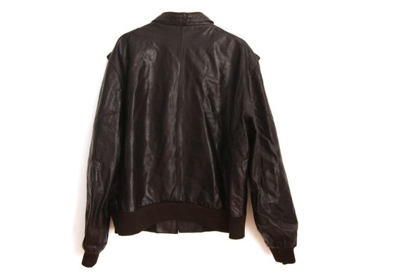 Vintage 80s members only jacket leather moto moto… - image 8