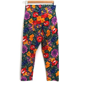 Vintage floral leggings Capri pants patterned 80s 90s image 3