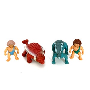 Vintage 80s Definitely Dinosaurs lot toy playskool cave men 1987