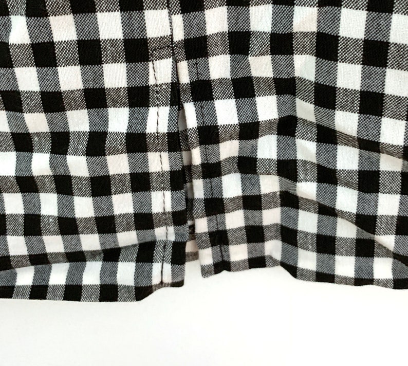 Vintage 90s Skirt Gingham Black and White - Etsy