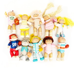 Vintage Cabbage Patch Kinder posierbare Figuren 80er Jahre 1984 Spielzeug