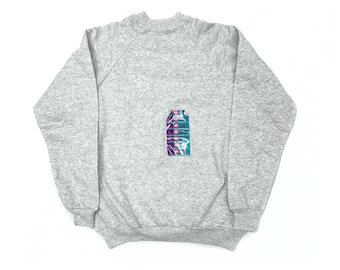 Vintage Sweatshirt grau meliert neu neu mit Etikett Basic 80er 90er Erwachsene L