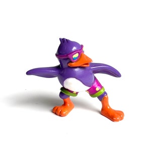 Vintage Lisa Frank penguin surfer rare pvc toy figure