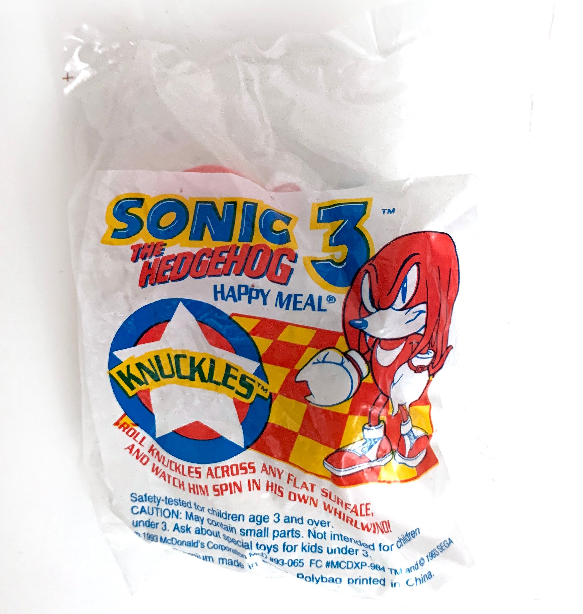 Sonic The Hedgehog 3   "Complete Set"  NIP McDonald's 1993 