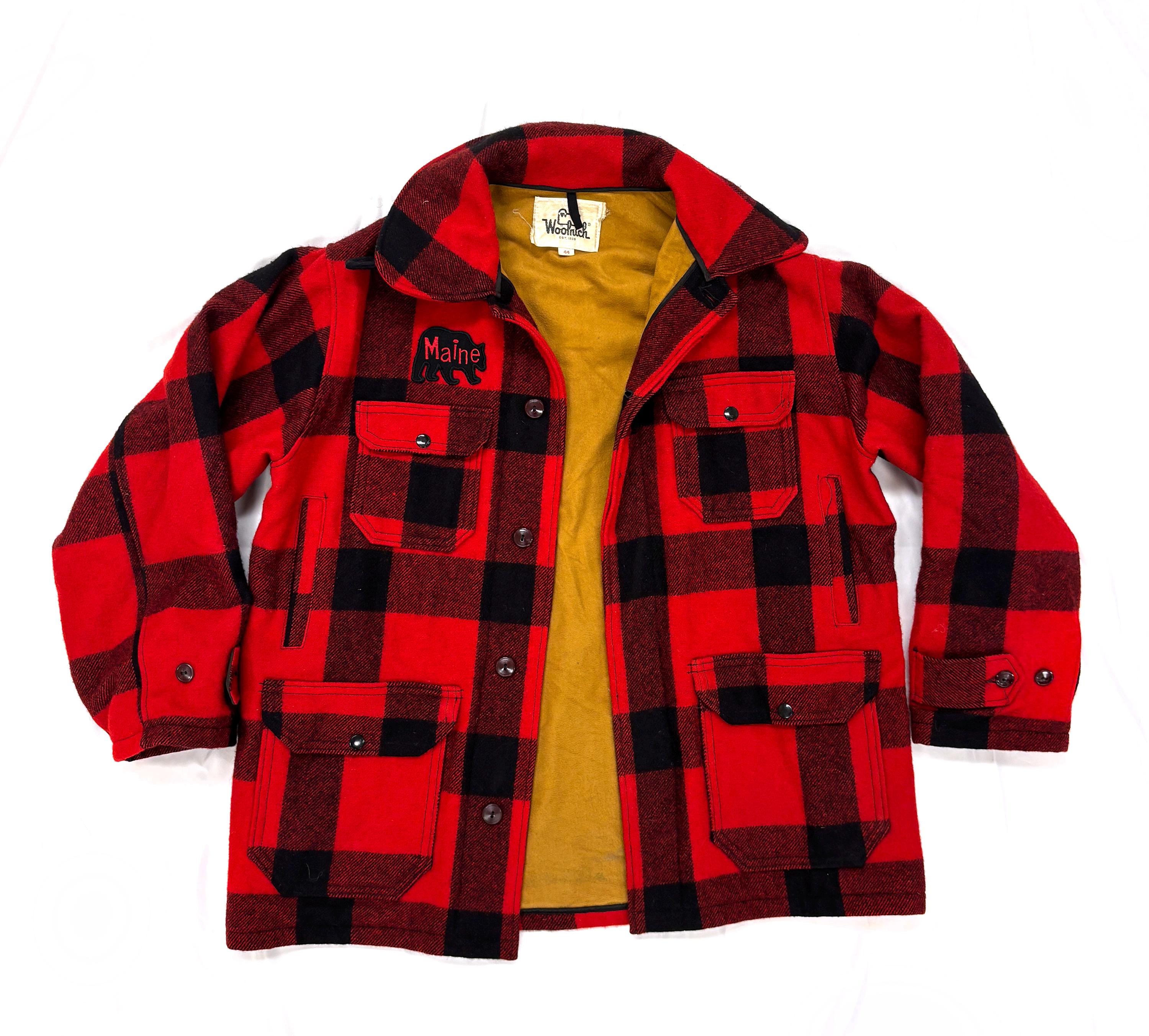 ジャケット・アウター 70s woolrich wool work jacket Vtg 60s 70s Woolrich Wool Jacket Blue Brown M Zip up Plush