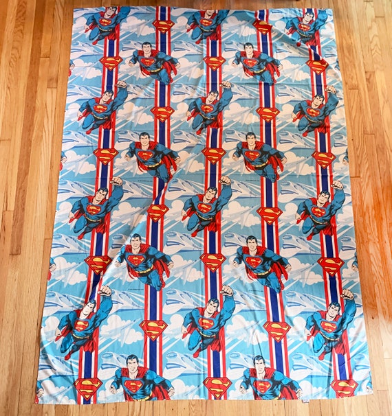 Vintage 1978 Superman Twin Sheet Set Flat Fitted Pillowcase - Etsy