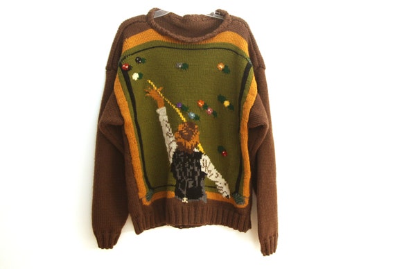 Vintage ugly sweater billiards pool amazing!