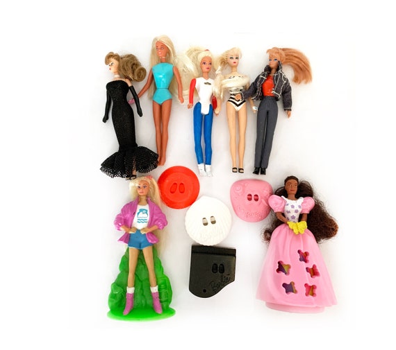 Vintage 90s Barbie Toys Mcdonalds Happy Meal Set of 7 