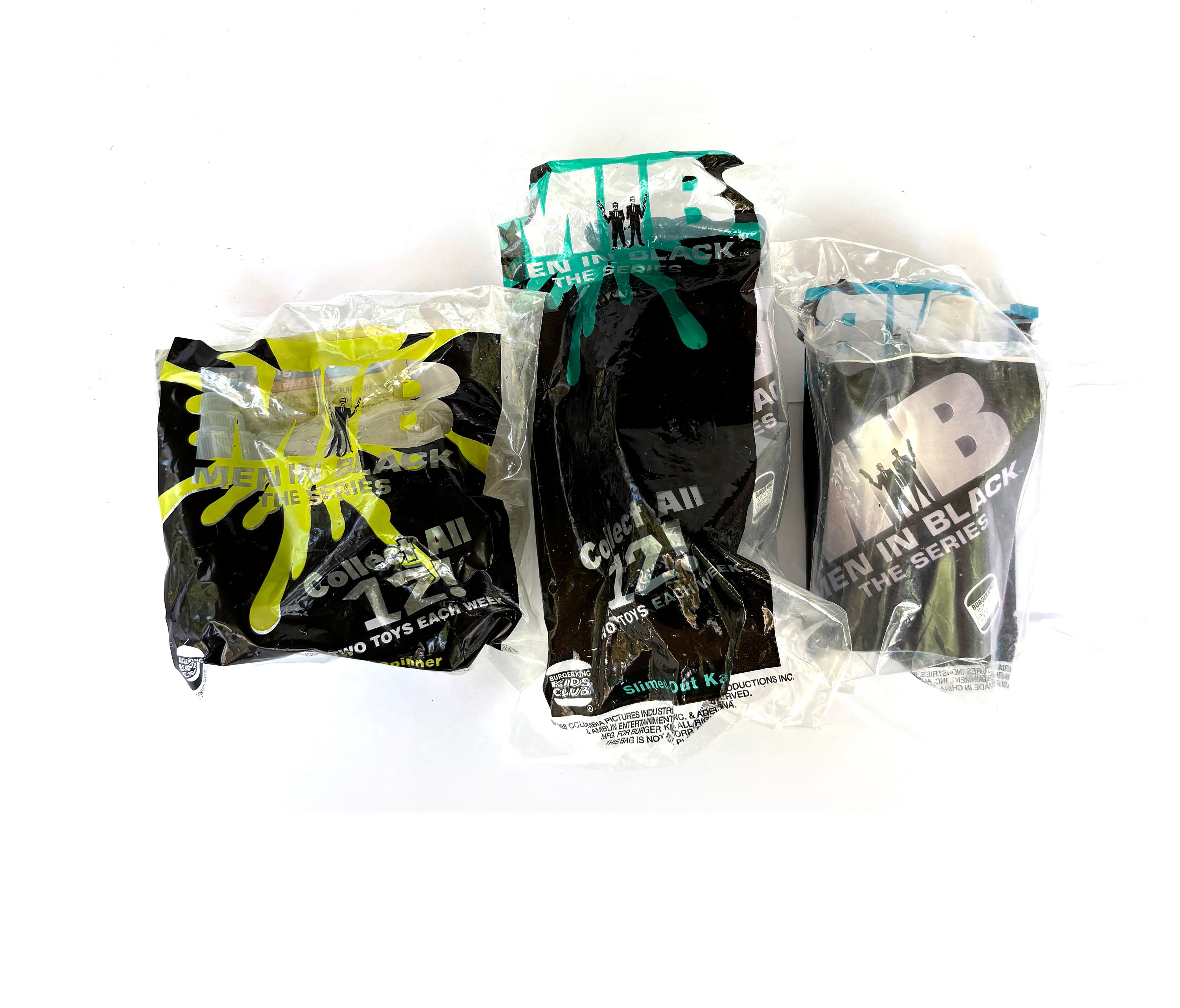 Vintage Men in Black Toys Burger King 1998 Movie Lot of 3 Sealed