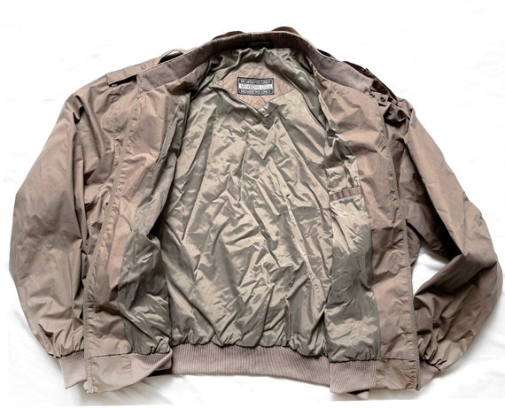 Vintage Members Only jacket khaki tan gray 80s - image 3