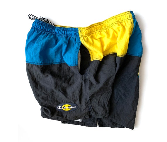 Vintage Champion swim trunks shorts 80s 90s blue … - image 2
