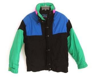 Vintage 80s Jacket Sony Blue Striped Hilton Nylon - Etsy