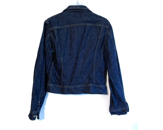 Vintage jean jacket Lee dark wash 70s 80s - image 2