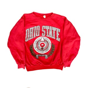 Vintage Ohio State sweatshirt crewneck 80s 90s red distressed