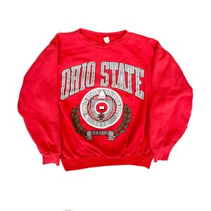 Vintage Ohio State sweatshirt crewneck 80s 90s red distressed