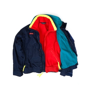 Vintage 80s Columbia Jacket Coat Shell Fleece Blue Teal Red Neon Yellow 3  in 1 Bugaboo - Etsy