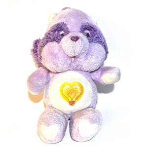 Vintage 80s Care bear Cousin Bright Heart Racoon 1984