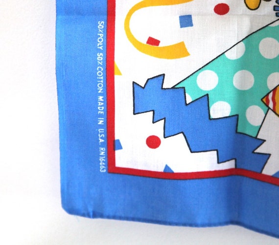 Vintage happy birthday bandana 80s 90s primary colors… Gem