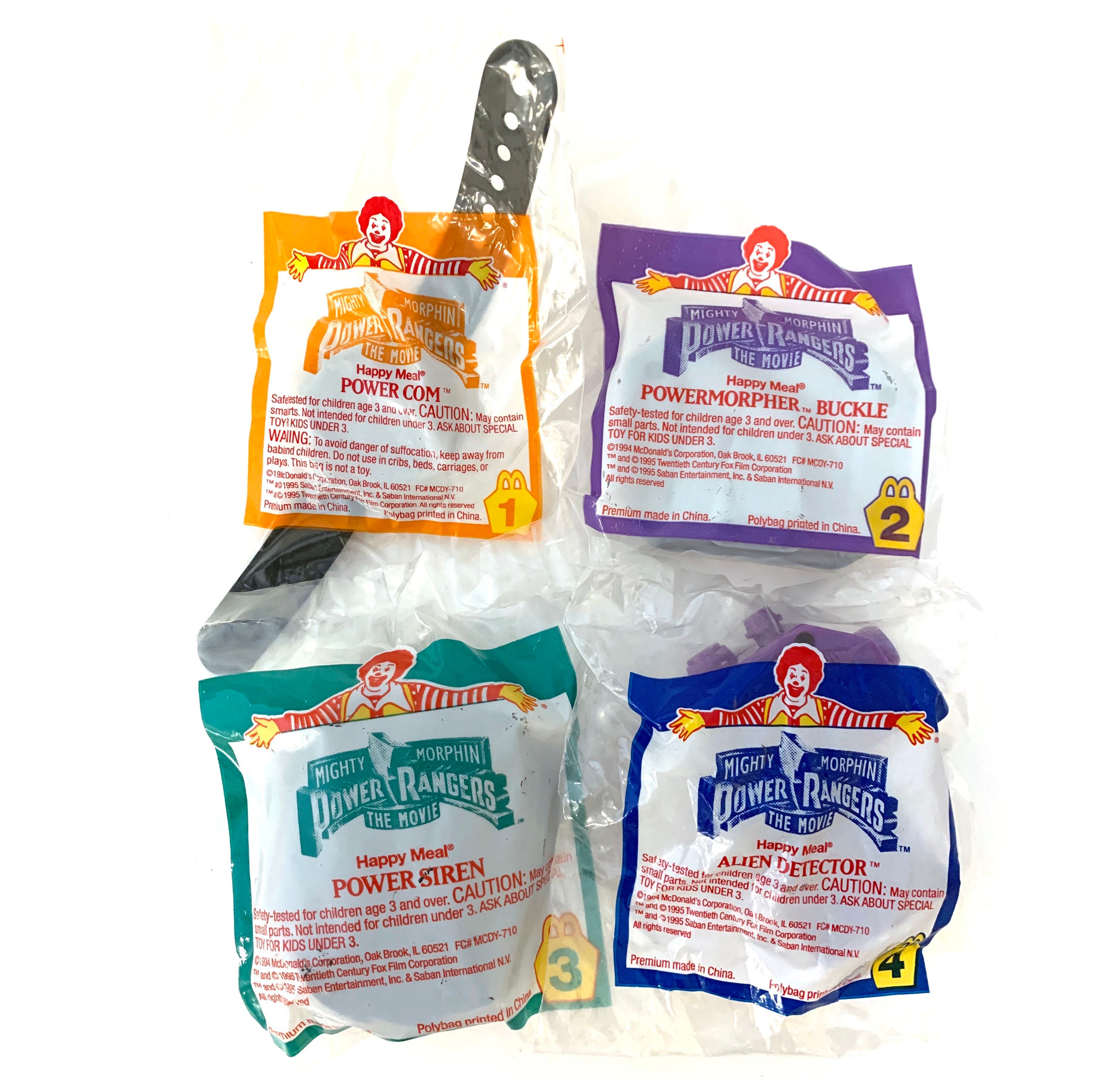 パワーレンジャー　マクドナルド　おもちゃ　ビンテージ　ヴィンテージ　新品 Vintage Power Rangers Happy Meal Mcdonalds Toy Complete Set