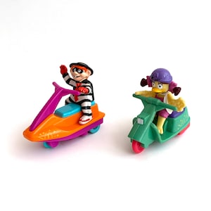 Vintage McDonald’s rev up cars happy meal toys set of 2 Hamburgler Birdie 90s 1994