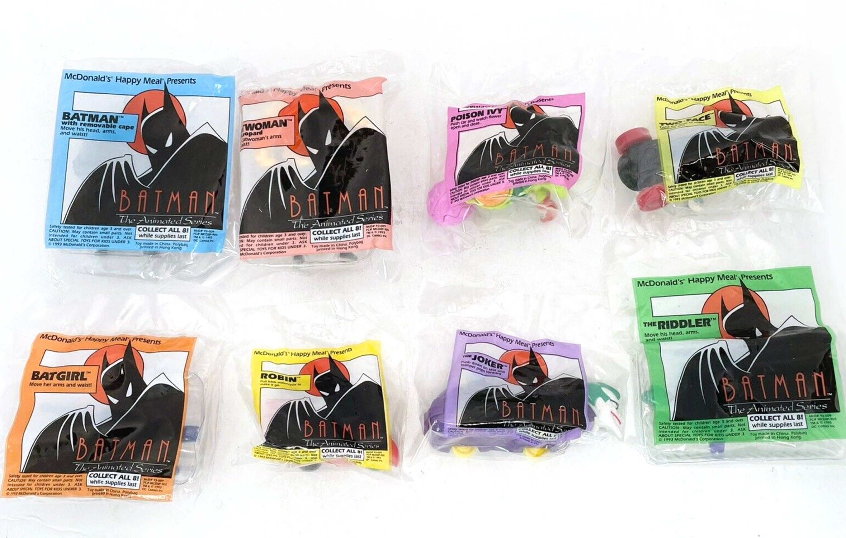 Vintage BATMAN the Animated Series Happy Meal Toys 1993 - Etsy