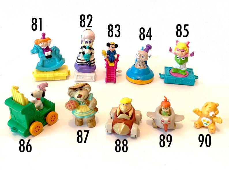 Vintage 80s toy figure pvc mini cartoon YOU PICK Etsy