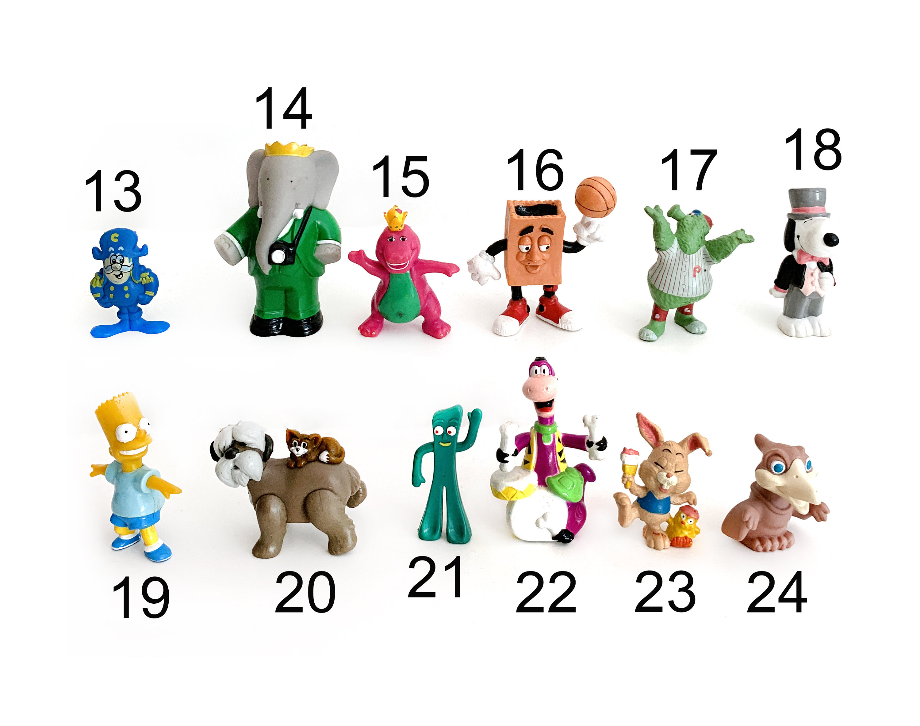 ヴィンテージ80年代のおもちゃのフィギュアPVCミニ漫画あなたが選ぶ