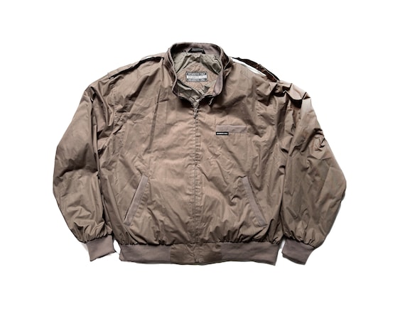 Vintage Members Only jacket khaki tan gray 80s - image 1