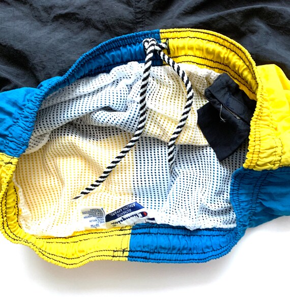 Vintage Champion swim trunks shorts 80s 90s blue … - image 5