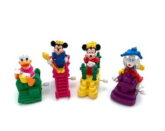 Vintage Disney wind up toys Mickey Minnie  Roger Rabbit Surprise Celebration Parade Burger King