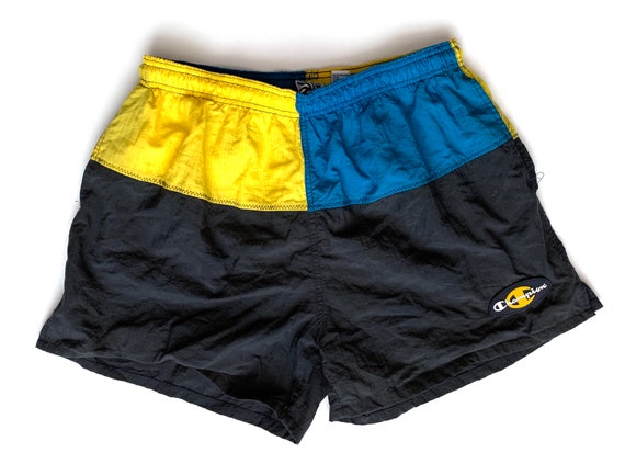 Vintage Champion swim trunks shorts 80s 90s blue … - image 1