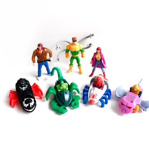 Vintage 90s Spiderman happy meal toys 1995 set mcdonalds