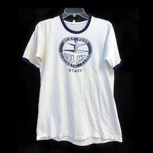 Vintage tshirt 60s/70s West Penn college gymnastics ringer tee shirt