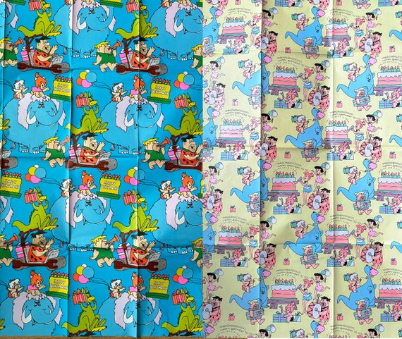 ヴィンテージ フリントストーンズ ラッピングペーパー 1枚 大型 40×30 