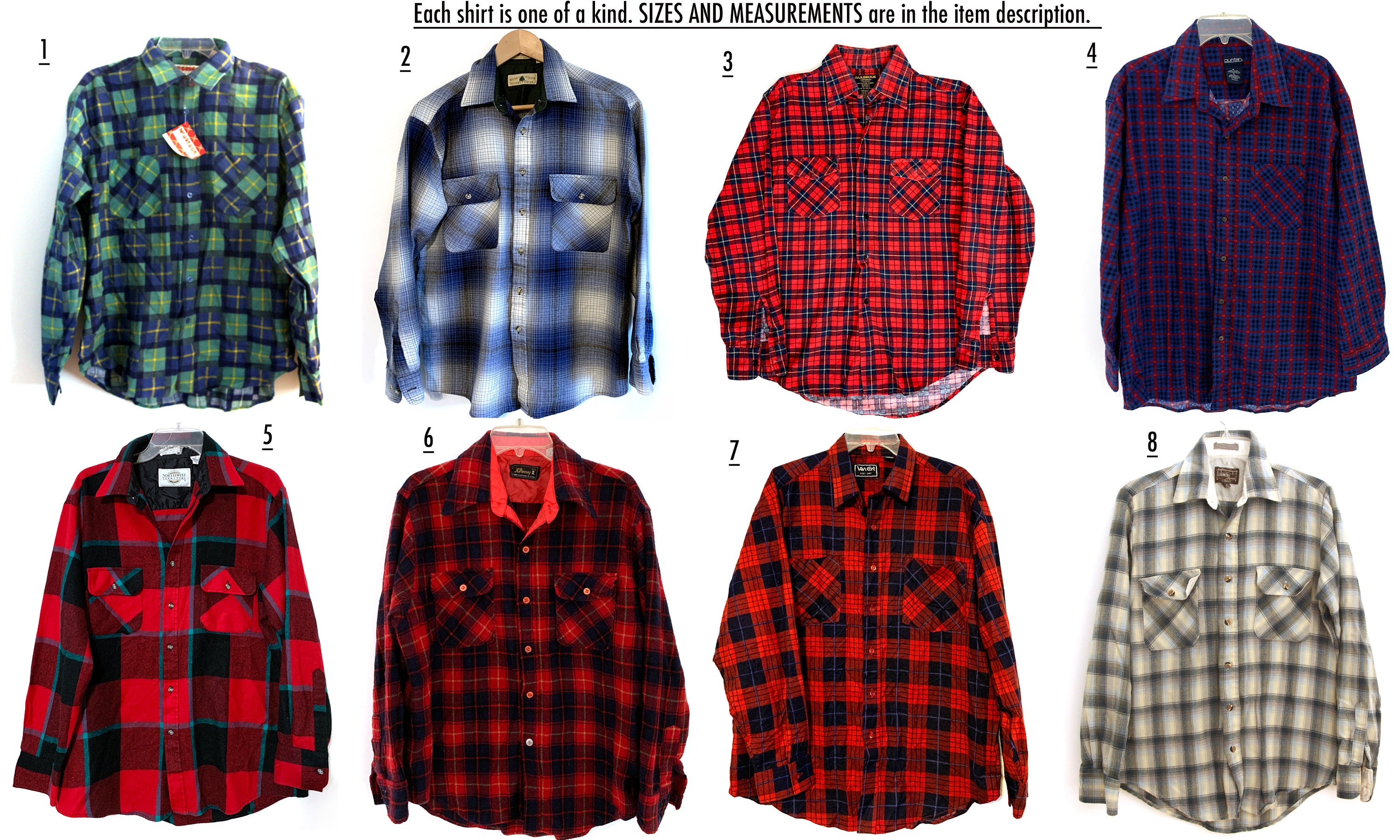 Vintage Flannel Shirt Button Down You Pick 80s 90s All Sizes