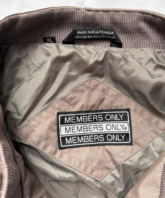 Vintage Members Only jacket khaki tan gray 80s - image 4