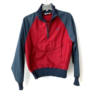 Vintage 80s jacket pullover navy maroon Outdoor products