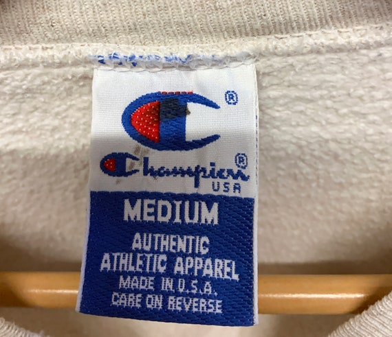 Vintage Champion sweatshirt light heather gray 80… - image 4