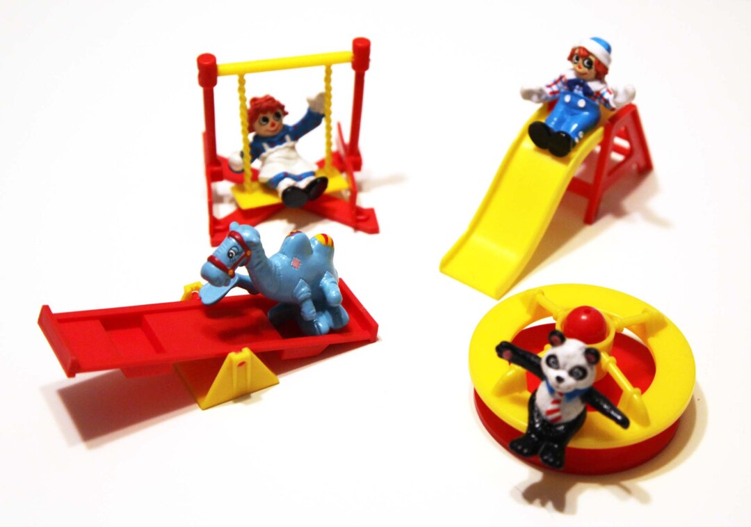 Vintage 80s Raggedy ANN and ANDY Playground Mcdonalds Happy Meal