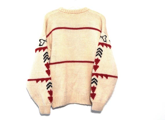 Vintage sweater wool tribal southwest design 80s … - image 2