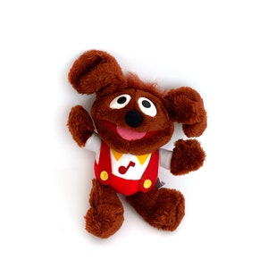 Vintage muppet babies bambola Rolfe hasbro softies 1985 cane peluche
