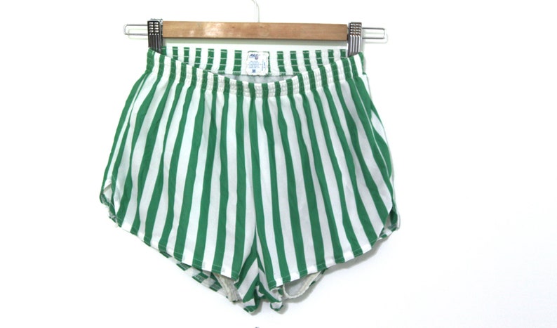 short année 80 rayures vert vintage