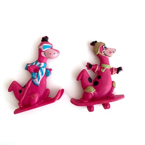 Vintage Flintstones Dino dinosaur toys Fruity Pebbles cereal premium set pvc figures 90s