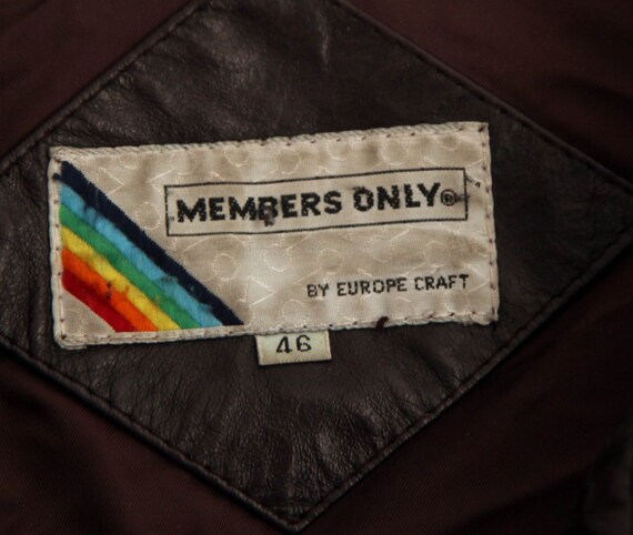 Vintage 80s members only jacket leather moto moto… - image 10