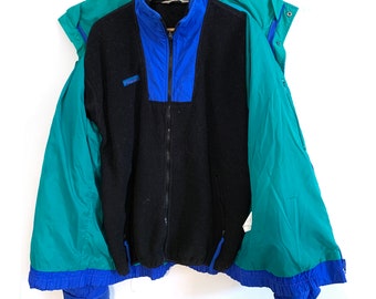 Veste Columbia Vintage Bugaboo Années 90 - Taille M, Verte, Doublée, Fabriquée USA, Occasion TB