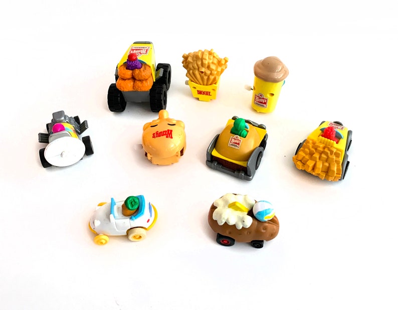 Vintage Wendys Toys Fast Food Wind Ups Cars 1991 Lot of 9 Etsy