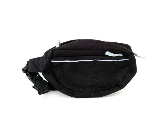 Vintage hip sack fanny pack black nylon - image 1