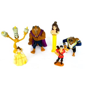 Vintage 90s Beauty and the Beast toy lot of 6 figures